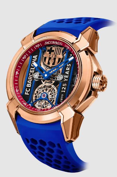 Jacob & Co Fc Barcelona 125th Anniversary Edition Replica Watch EX112.43.AB.AA.ABRUA